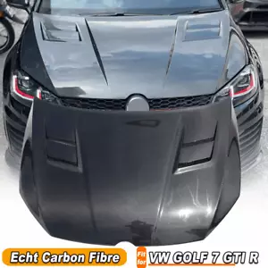 Adatto per VW Golf 7 MK7 GTI R 2014-17 carbonio cofano motore engine cofano - Foto 1 di 15