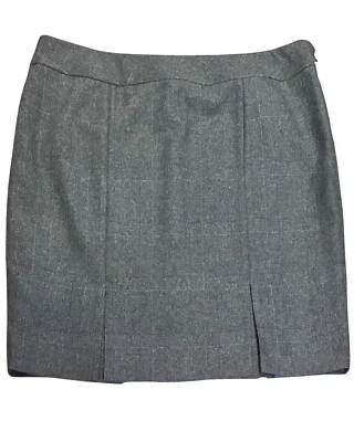 Black Label By Evan Picone Women's Skirt Gray Red Pin Stripes Lined Size 18 - Image 1 of 4