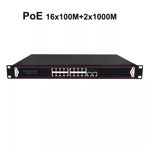 16 Port PoE Switch Power Over Ethernet Switch 400W 802.3af for Network IP Camera - Picture 1 of 5