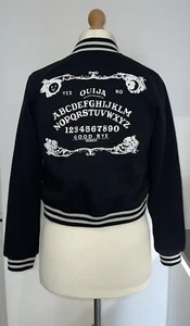 Hell Bunny Xs 6 8 10 Uk Satanic Jacket Ouija Board Black White Faith Halloween - Picture 1 of 19