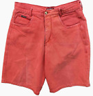 Vintage Get Used Shorts Damen 9/10 rot Denim Baumwolle Taschen klassisch