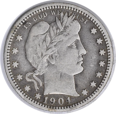 1904-O Barber Silver Quarter F Uncertified #312 Cover