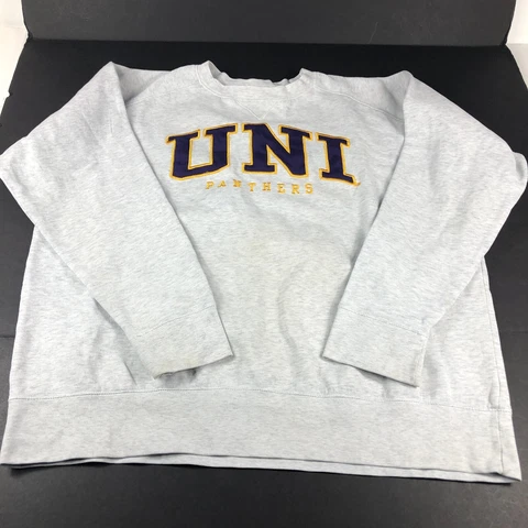 Champion Northern Iowa Panthers Sweatshirt Adult Extra Large Grey Stain Crewneck Cover