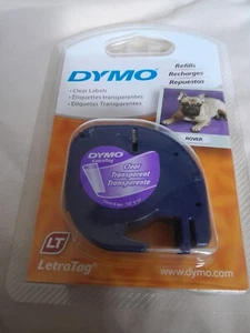 Dymo 16952 Letratag durchsichtig Etikettendrucker Klebeband Mine 1/2 Zoll x 13 Fuß/12 mm x 4 m - NEU - Bild 1 von 7