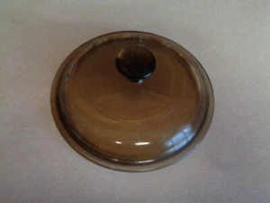 Pyrex Saucepan Lid Brown Diameter 7.50 ins - Picture 1 of 2