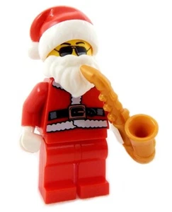 NEW LEGO SANTA Playing the SAX MINIFIG Christmas minifigure claus saxophone - Picture 1 of 1