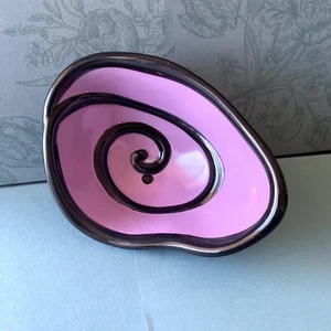 Bella Casa By Ganz Dipping Bowl Purple And Black  - Picture 1 of 6