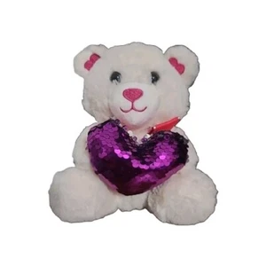 Valentine's Bear Plush with Sequin Heart, Assorted For Children  - Picture 1 of 1