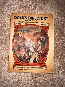 1913 1914 Doan's Pills DIRECTORY OF THE USA Booklet Vintage Advertising - Picture 1 of 9