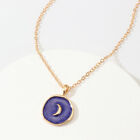Fashion+Europen+Gold+Oil+Drop+Blue+Moon+Round+Pendant+Necklace+Jewelry+