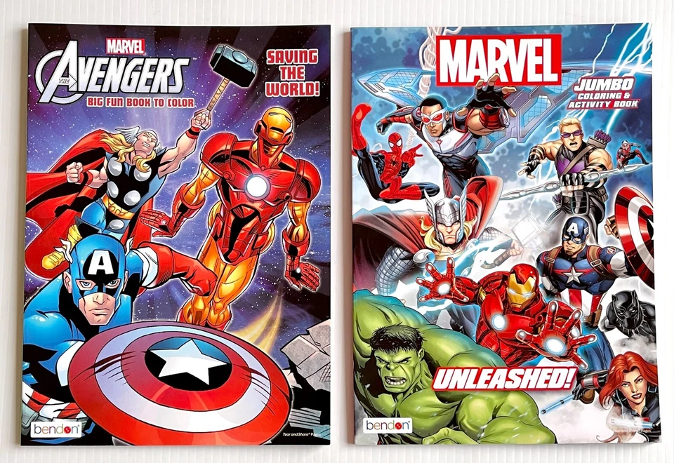 Marvel Unleashed Jumbo Coloring & Activity Book 1 or 2 Books Set. Foto 1 de 1