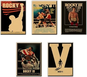 ROCKY BALBOA PELÍCULA Imagen 5 x 40x30cm Póster Impresión Lienzo - Imagen 1 de 4