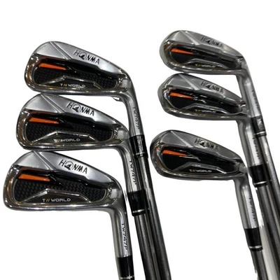 HONMA T//WORLD TW747P Iron Set Golf Club 5-10 6pcs VIZARD for 747 50/R #AB18379 - Image 1 of 4