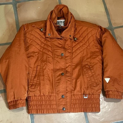 Chaqueta acolchada softshell de nailon invierno esquí y nieve naranja vintage años 80 FERA talla 6 Foto 1 de 4