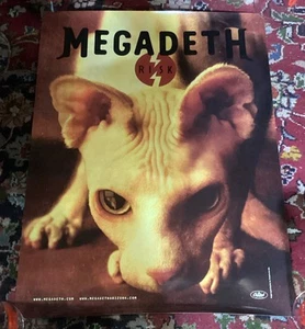 PÓSTER PROMOCIONAL ORIGINAL 1999 MEGADETH “RISK” (18x24”), Capitol Records - Imagen 1 de 7