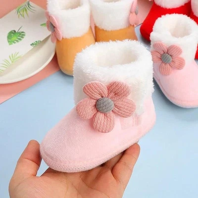 Nova Moda Sapatos Confortáveis Bebê Recém-nascido Meninas Meninos Botas Macias Pompom Sólido - Imagem 1 de 4