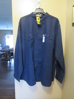 НОВЫЙ С ЯРЛЫКАМИ БОЛЬШОЙ И ВЫСОКИЙ МУЖСКОЙ 4XLT CARHARTT ПРОЧНЫЙ ПРОФЕССИОНАЛЬНЫЙ СЕРИИ ХОЛСТ РАБОТА РУБАШКА - Изображение 1 из 3