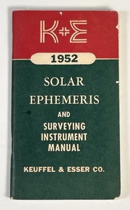 1952 K & E Solar Ephemeris and Surveying Instrument Manual Keuffel & Esser - Bild 1 von 10