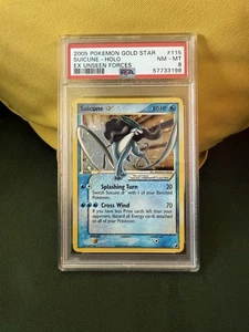 2005 Pokemon EX Unseen Forces 115 Suicune Holo Gold Star PSA 8 Nm Mt - Bild 1 von 2