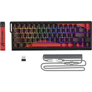 ATTACK SHARK X68PRO HE 8KHZ RGB Rapid Trigger Bezprzewodowa klawiatura, przełącznik magnetyczny - Zdjęcie 1 z 37