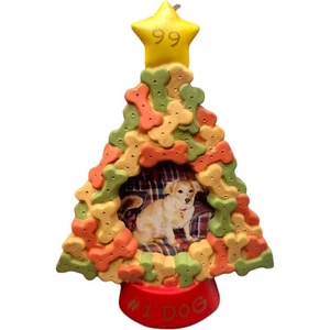 Portafoto ornamento cane Hallmark vintage 1999 Doggie Treats albero di Natale - Foto 1 di 8