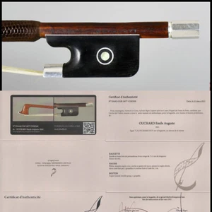A fine French certified violin bow by E.A. Ouchard, 1937, Raffin certificate - Picture 1 of 1