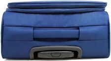 Calvin Klein Varsity Softside Spinner Luggage with TSA Lock, Dark Navy, 21 Inch