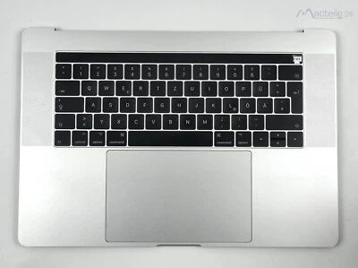 ✅ Topcase Tastatur DE Trackpad + Akku 15“ MacBook Pro A1707  2016 2017 Silber - Bild 1 von 4