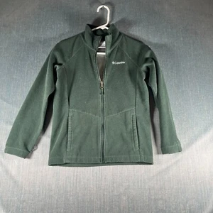 Columbia Boys Jacket Dark Green Long Sleeve Full Zip Interchange Size M 10-12 - Picture 1 of 14