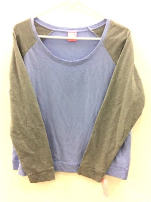 Jenni by Jennifer Moore Women's Pajama T-Shirt,Long Sleeve Purple/Gray,Large - Image 1 of 2