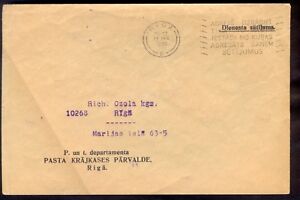 9741 Latvia,1939,Post official cover as local post in Riga with machine postmark