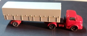 Wiking 1:87  MB 1413 Pritschensattelzug rot/hellgelbgrau 60er Jahre WM - Bild 1 von 5