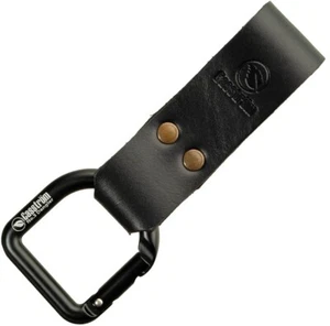 Casstrom No 3 Dangler Black Leather Belt Loop 1.38" Wide D Ring Carabiner 400 KG - Picture 1 of 1