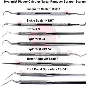 Dental Oral Hygienist Tooth Cleaning Tools Floss Plaque Remover Tartar Dentist - Picture 1 of 25