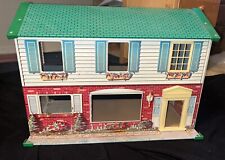 Vintage Marx Metal Tin Two Story Doll House 21.5” X 15.5” X 10.5”