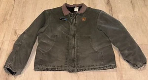Vtg Carhartt J22 MOS Arctic Quilt Lined Moss Duck Work Jacket Mens Sz 2XL Green - Picture 1 of 16