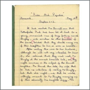 Jimi Hendrix Related Mitch Mitchell Handwritten School English Text Book (UK) - Picture 1 of 2