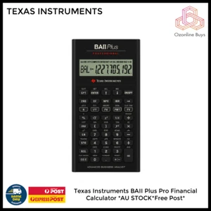 Texas Instruments BAII Plus Pro Financial Calculator *AU STOCK*Free Post - Picture 1 of 1