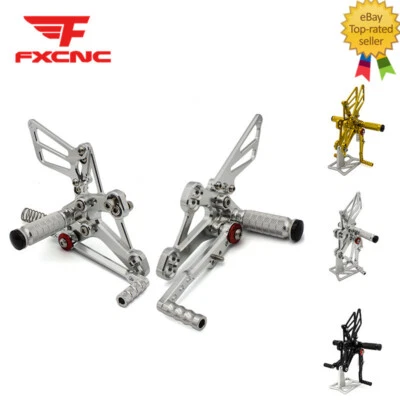 Para Honda CBR650F 2014-2019 FXCNC Reposapiés Pie Elevado Pedales Plateados Foto 1 de 4