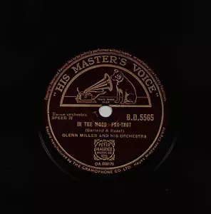 CLASSIC 1940  GLENN MILLER  78  IN THE MOOD / OUT OF SPACE  UK HMV BD 5565 E/E- - Picture 1 of 2