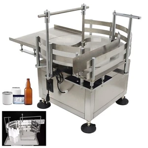 110V 23.6" Automatic Bottle Accumulation Table Bottle Turn Sorting Speed Adjust - Picture 1 of 24