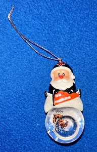 NFL Mini Snow Globe Ornament Team Santa Chicago Bears Sports Collector Series - Picture 1 of 14