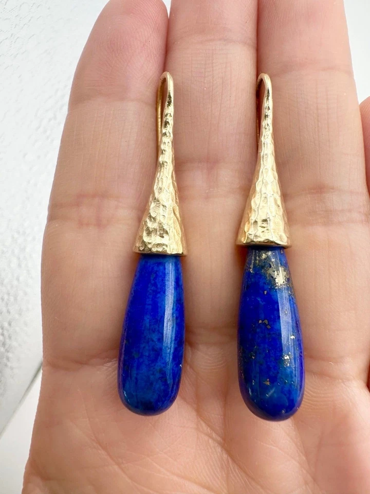 Veronese纯银14k金青金石耳环 — 第 1/4 张图片