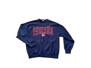 Vintage 1996 Pro player Cleveland Indians Crewneck Sweater Men Size Large EUC - Picture 1 of 5