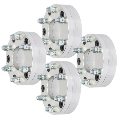 4pc 2" 5x5 to 6x5.5 Wheel Adapters 14x1.5 Fits Jeep Chevy GMC 78.1mm - Image 1 of 4