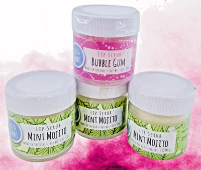 Fizz & Bubble Lip Scrub 1 oz - Lot of 4 - 3 Mint Mojito & 1 Bubble Gum - NEW - Image 1 of 4
