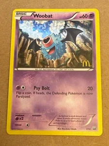 Woobat 007/012 McDonalds 2012 Holo Pokemon Karte in Pristine Near Mint Zustand - Bild 1 von 7