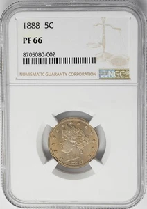 1888 Liberty Nickel 5c PF66 PR66 NGC 950550-3 - Picture 1 of 3
