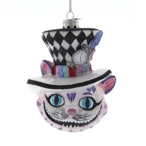 Baumschmuck aus Glas Cheshire Cat Grinsekatze 12 cm aus Alice im Wunderland - Bild 1 von 1