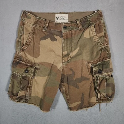 Pantalones Cortos Carga American Eagle Outfitters Para Hombre 33 Camuflados Clásicos Exterior Cortados Foto 1 de 4